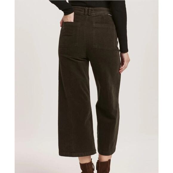 Dear John Audrey Wide Leg Corduroy Pants | Forest Pine, Olive, 32P, NWT - Picture 3 of 10